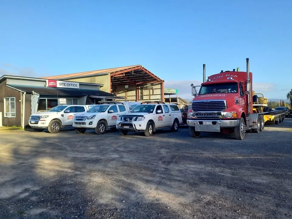 House Transporters Paengaroa depot site office and support pilot vehicle fleet